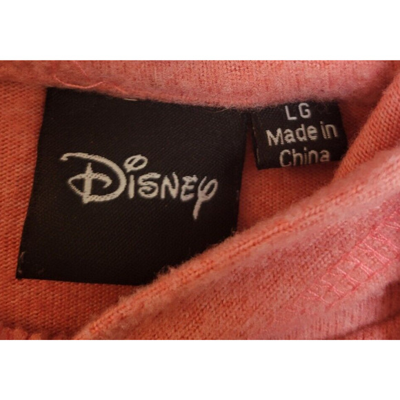 Disney Orange Mickey Mouse Graphic Pullover Hoodie Sweatshirt Women's Size Large - Picture 3 of 9